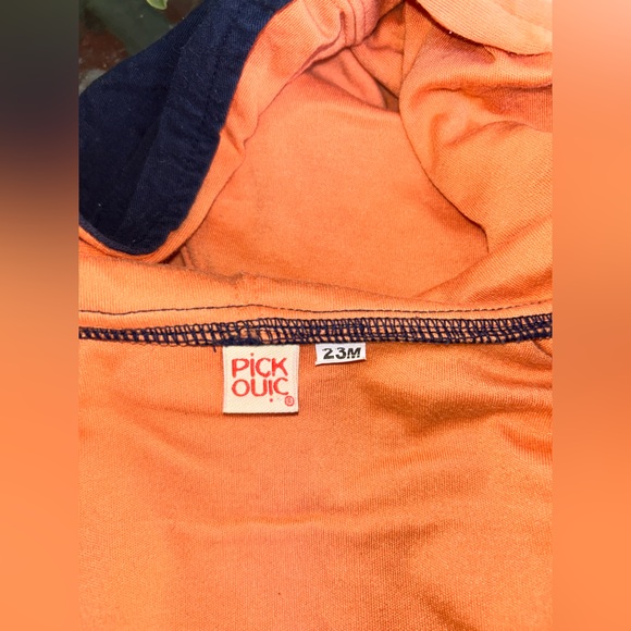 Navy blue light hooded cotton jacket | size 23 - Picture 4 of 4